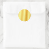 Aangepaste voeg uw tekst faux goud blanco sjabloon ronde sticker (Tas)