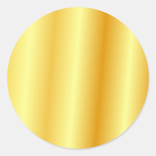 Aangepaste voeg uw tekst faux goud blanco sjabloon ronde sticker (Voorkant)