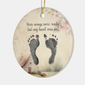 Aangepaste Voet Prints van Uw Baby Geheugen Keramisch Ornament (Links)