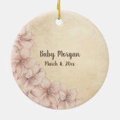 Aangepaste Voet Prints van Uw Baby Geheugen Keramisch Ornament (Achterkant)