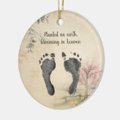 Aangepaste Voet Prints van Uw Baby Geheugen Keramisch Ornament (Links)
