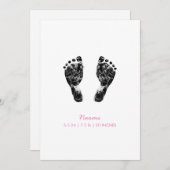 Aangepaste voetafdruk | Upload uw Baby footprint n Feestdagenkaart (Voorkant / Achterkant)
