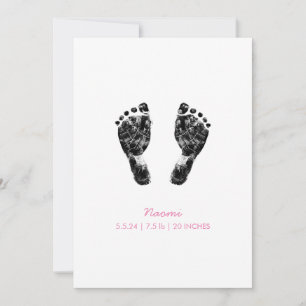 Aangepaste voetafdruk Upload uw Baby footprint n Feestdagenkaart