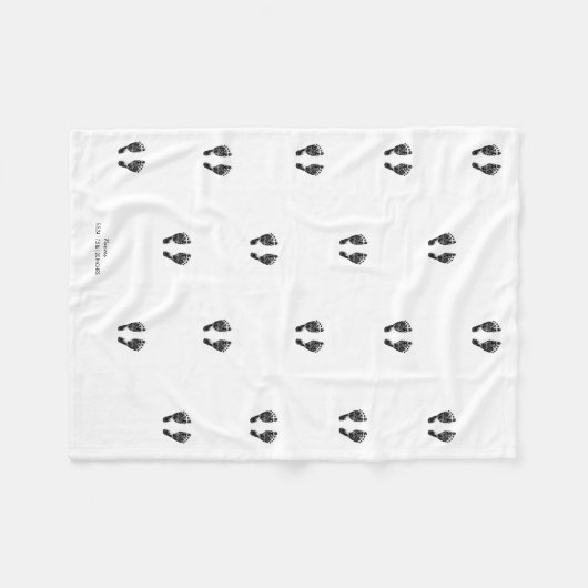 Aangepaste voetafdruk | Upload uw Baby footprint n Fleece Deken (Voorkant (Horizontaal))