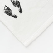 Aangepaste voetafdruk | Upload uw Baby footprint n Fleece Deken (Hoek)