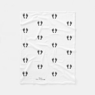 Aangepaste voetafdruk   Upload uw Baby footprint n Fleece Deken