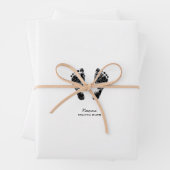 Aangepaste voetafdruk | Upload uw Baby footprint n Inpakpapier Vel (In situ)