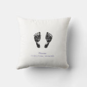 Aangepaste voetafdruk | Upload uw Baby footprint n Kussen (Achterkant)