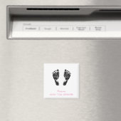 Aangepaste voetafdruk | Upload uw Baby footprint n Magneet (Insitu (Vaatwasser))