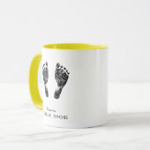 Aangepaste voetafdruk | Upload uw Baby footprint n Mok (Voorkant links)