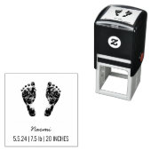 Aangepaste voetafdruk | Upload uw Baby footprint n Zelfinktende Stempel (In situ)