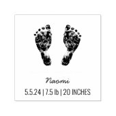 Aangepaste voetafdruk | Upload uw Baby footprint n Zelfinktende Stempel (Design)