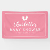 Aangepaste voetafdrukken baby shower partij banner (Horizontaal)