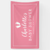 Aangepaste voetafdrukken baby shower partij banner (Verticaal)