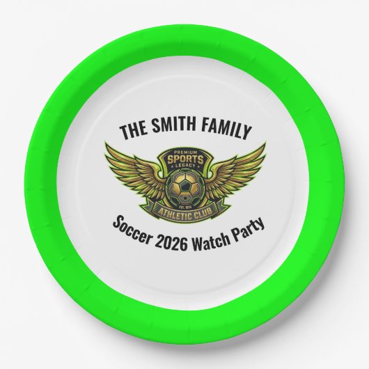 Aangepaste Voetbal 2026 Kijkfeest Papieren Bord (Voorkant)