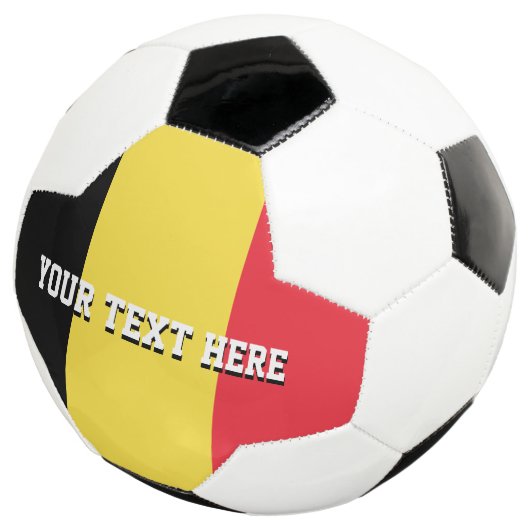 Aangepaste voetbal cadeau met vlag van België (Drie kwart)