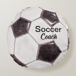 Aangepaste Voetbal coach aandenken Rond Kussen