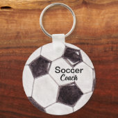 Aangepaste Voetbal coach aandenken Sleutelhanger (Achterkant)