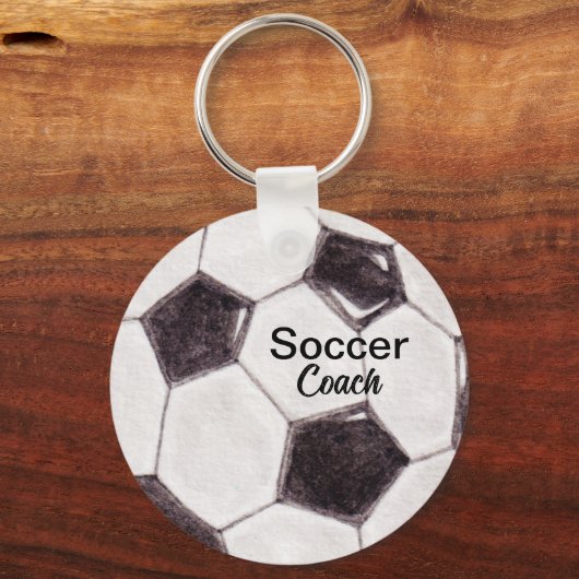 Aangepaste Voetbal coach aandenken Sleutelhanger (Achterkant)