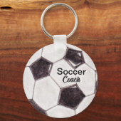 Aangepaste Voetbal coach aandenken Sleutelhanger (Voorkant)