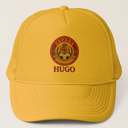 Aangepaste voetbal embleem Gepersonaliseerde naam  Trucker Pet (Voorkant)
