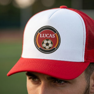 Aangepaste voetbal embleem Gepersonaliseerde naam  Trucker Pet