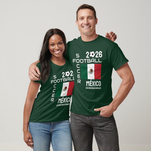 Aangepaste Voetbal Fan MEXICO T-shirt (Unisex)