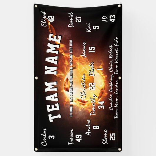 Aangepaste Voetbal/Football Team Spirit Banner (Verticaal)