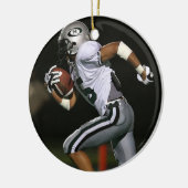Aangepaste Voetbal Foto Sport Keramisch Ornament (Links)