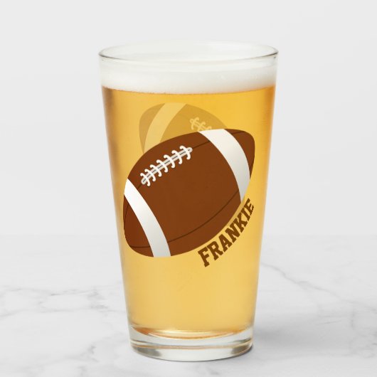 Aangepaste voetbal glas (Voorkant gevuld)