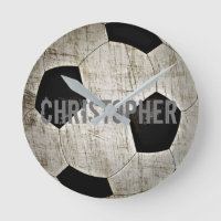 Aangepaste Voetbal grunge Style-klok