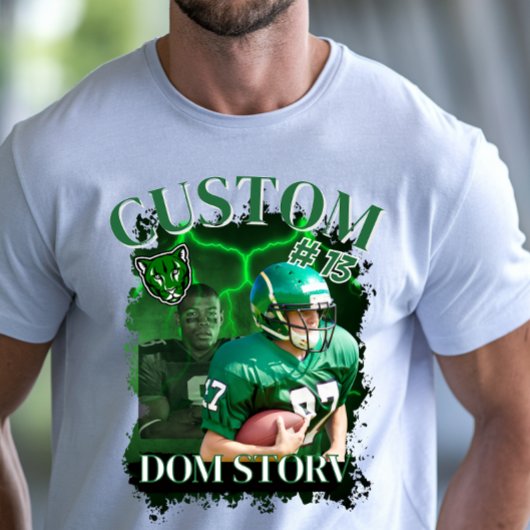 Aangepaste Voetbal Legende Vintage Bootleg Stijl T-shirt