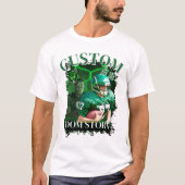 Aangepaste Voetbal Legende Vintage Bootleg Stijl T-shirt (Voorkant)