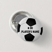 Aangepaste Voetbal met Jouw tekst of Schrapping Ronde Button 3,2 Cm (Voorkant /achterkant)