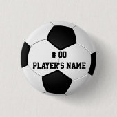 Aangepaste Voetbal met Jouw tekst of Schrapping Ronde Button 3,2 Cm (Voorkant)