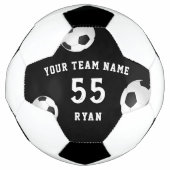 Aangepaste voetbal met teamnaam en -nummer (Voorkant)