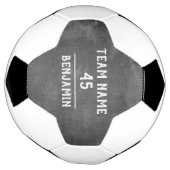 Aangepaste voetbal met teamnaam en -nummer (Gedraaid)