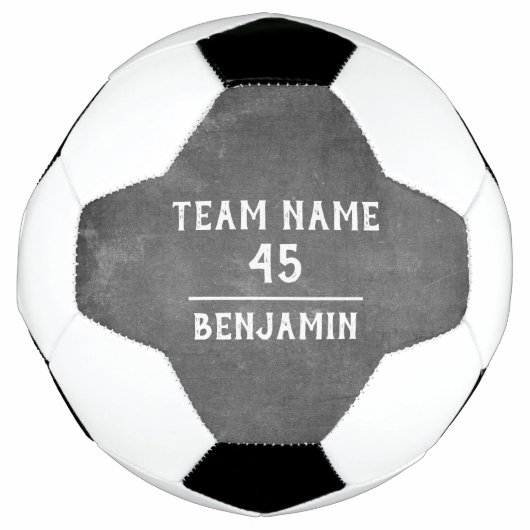 Aangepaste voetbal met teamnaam en -nummer (Voorkant)