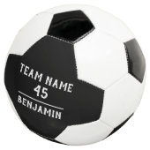 Aangepaste voetbal met teamnaam en -nummer (Drie kwart)