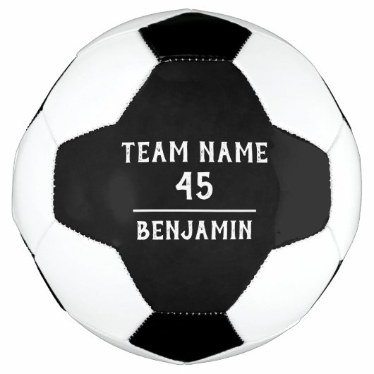 Aangepaste voetbal met teamnaam en -nummer (Voorkant)