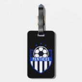 Aangepaste Voetbal met teamnaam of tekst Bagagelabel (Achterkant verticaal)