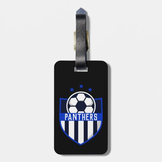 Aangepaste Voetbal met teamnaam of tekst Bagagelabel (Achterkant verticaal)