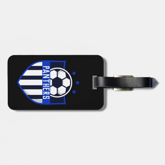 Aangepaste Voetbal met teamnaam of tekst Bagagelabel (Achterkant horizontaal)