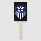 Aangepaste Voetbal met teamnaam of tekst Handwaaier (Achterkant)