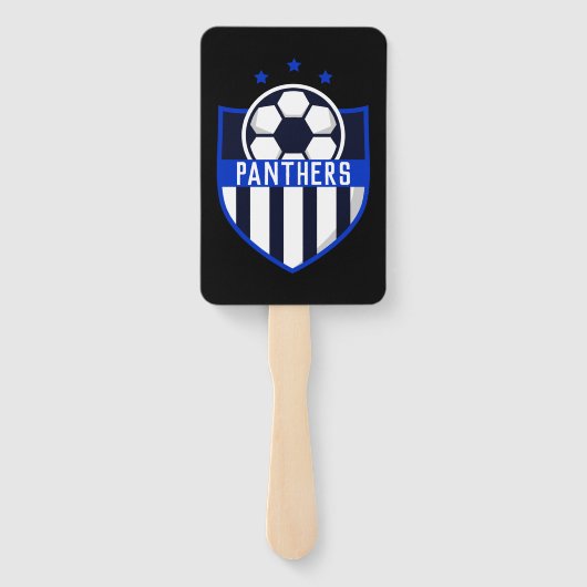 Aangepaste Voetbal met teamnaam of tekst Handwaaier (Achterkant)