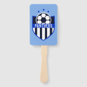 Aangepaste Voetbal met teamnaam of tekst Handwaaier (Voorkant)