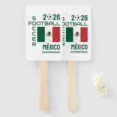 Aangepaste voetbal Mexico Handwaaier (Voorkant en achterkant)