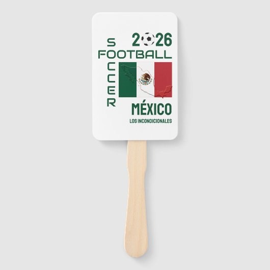 Aangepaste voetbal Mexico Handwaaier (Voorkant)