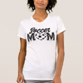 Aangepaste Voetbal Moeder Hartjes Voetbal Grafisch T-shirt (Voorkant)