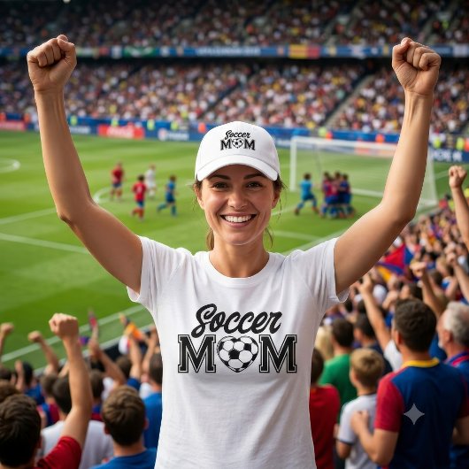 Aangepaste Voetbal Moeder Hartjes Voetbal Grafisch T-shirt